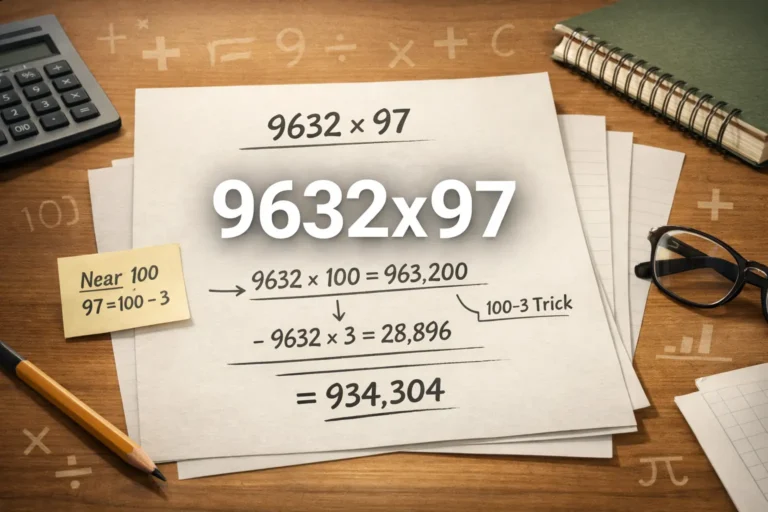 9632×97: Mental Math Shortcut for Faster Accurate Results